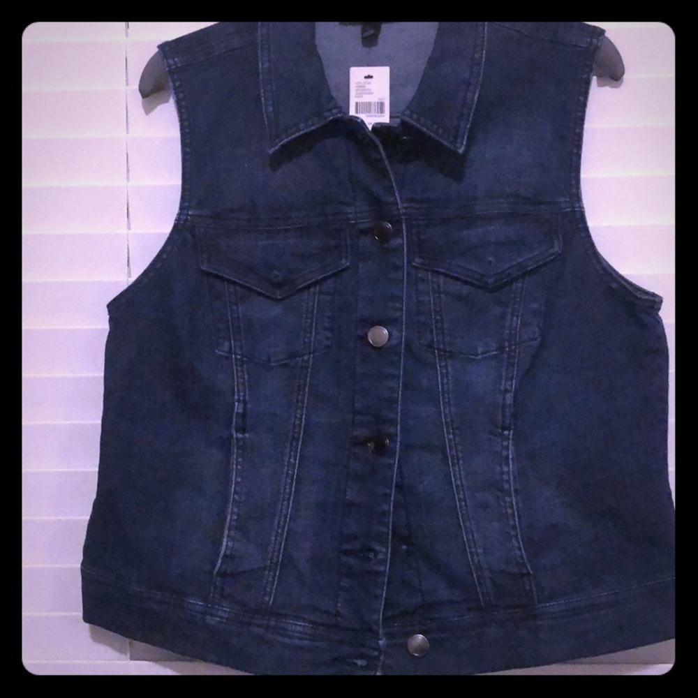 Lane Bryant Sleeveless Jean Jacket